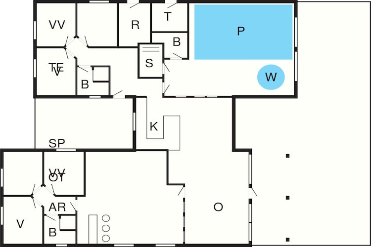 Luxe villa met zwembad aan zee - Plattegrond