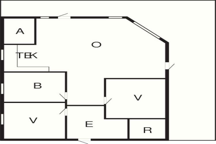 Ontsnap naar de kust in Helgenaes - Plattegrond