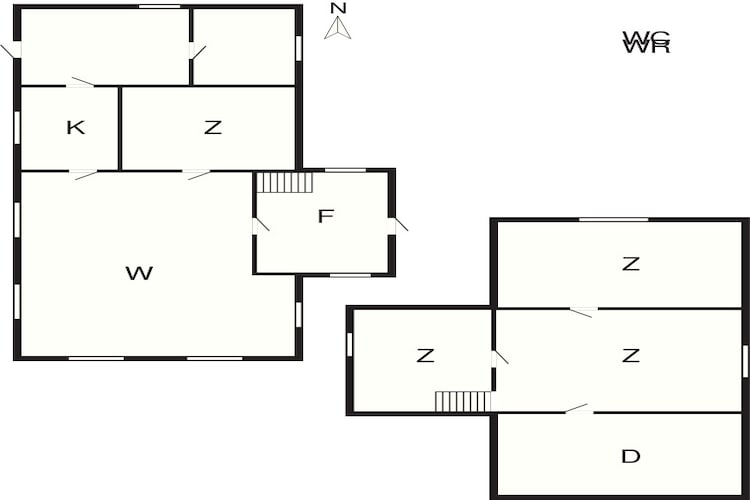 Charmant huisje aan zee - Plattegrond