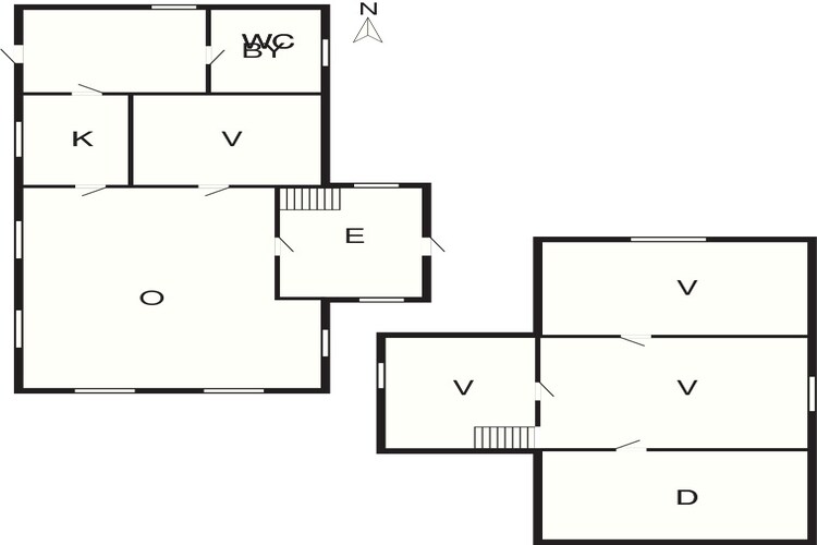 Charmant huisje aan zee - Plattegrond