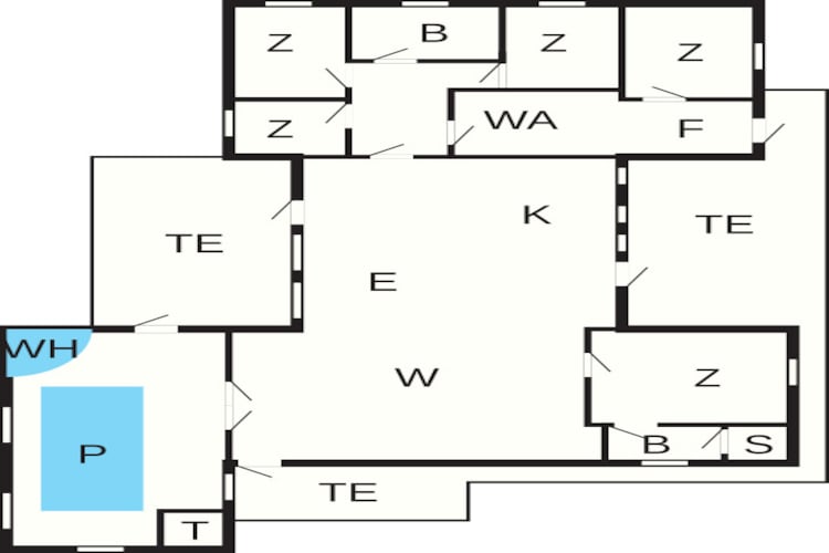 Zwemparadijs in Helberskov -- By Traum Ferienwohnungen-Plattegrond