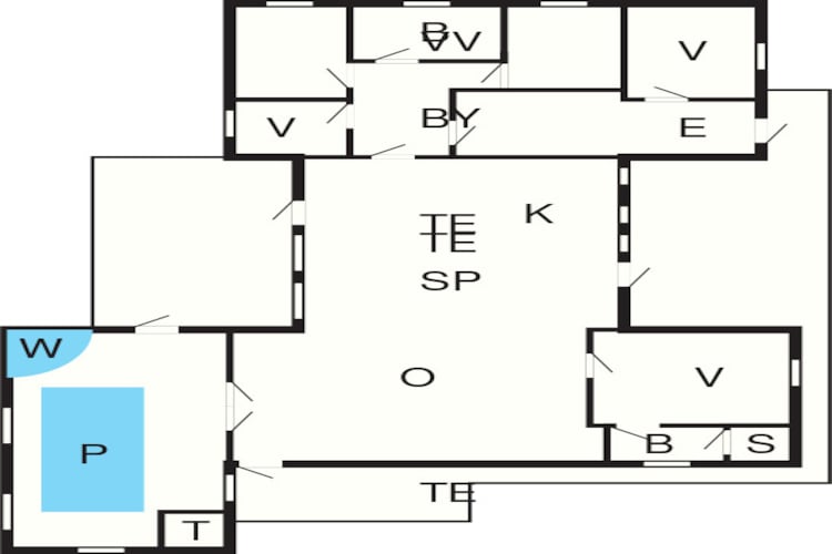 Zwembadparadijs in Helberskov - Plattegrond