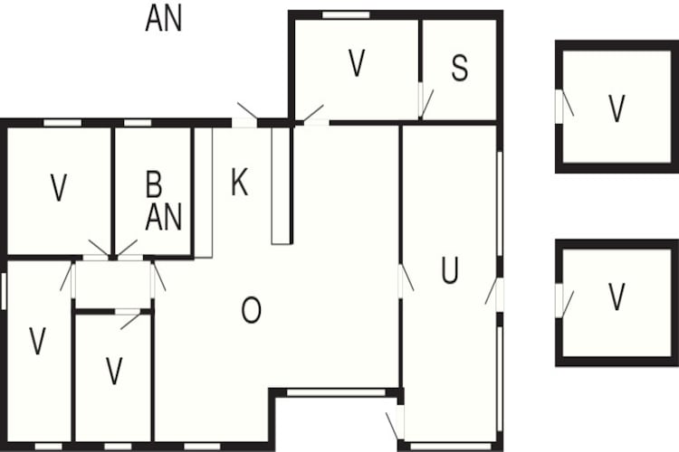Maison de vacances pour 10 a Højslev-By Traum - Plan