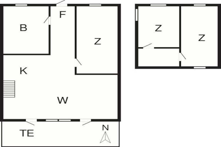 Maison de vacances pour 5 a Vestervig-By Traum - Plan