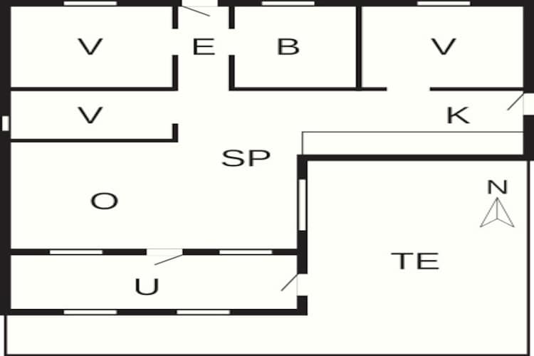 Rustig toevluchtsoord in Romo -- By Traum Ferienwohnungen-Plattegrond