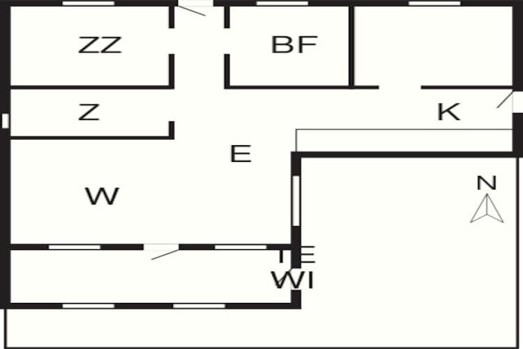 Rustig verblijf in Romo - Plattegrond