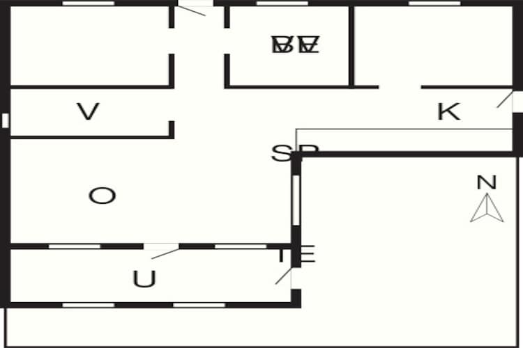 Rustig verblijf in Romo - Plattegrond