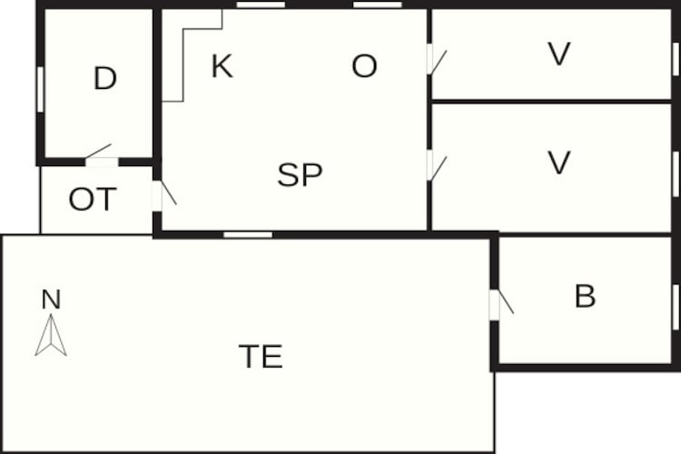 HUS 55762 HYTTE A-Plattegrond