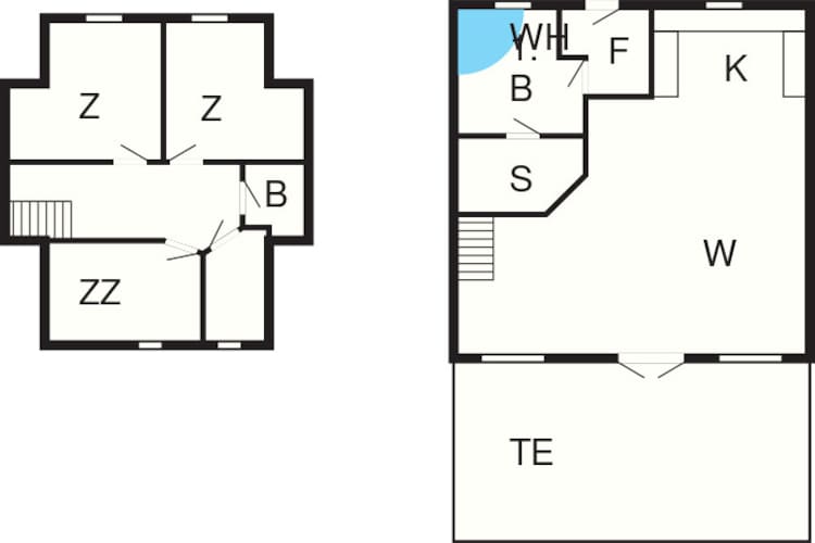 Rietgedekt huisje met spa - Plattegrond