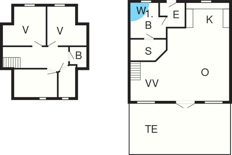 Rietgedekt huisje met spa - Plattegrond