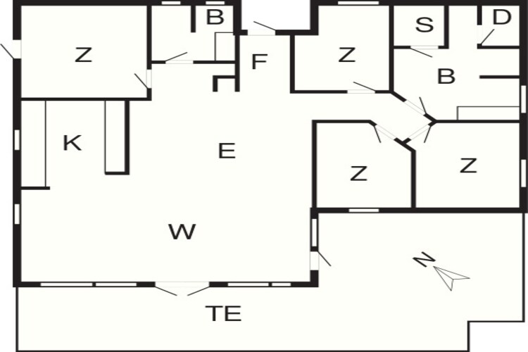Vakantiehuis aan zee met sauna - Plattegrond