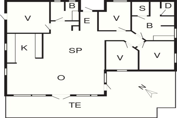 Vakantiehuis aan zee met sauna - Plattegrond
