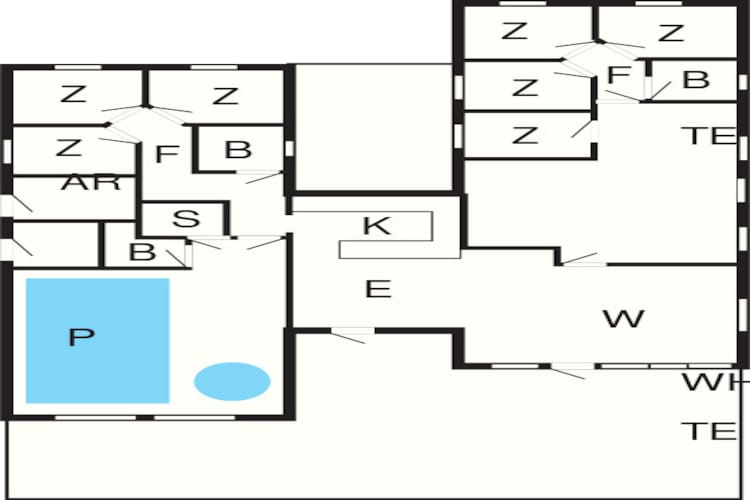 Luxe vakantieverblijf in Liseleje - Plattegrond