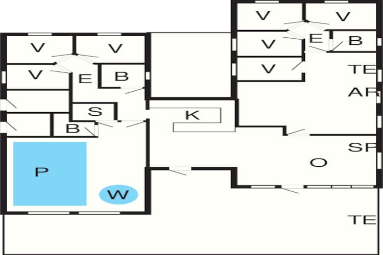 Luxe vakantieverblijf in Liseleje - Plattegrond