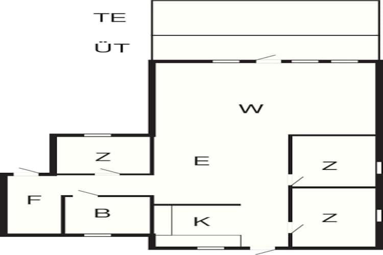 Rustige oase vlakbij het strand - Plattegrond