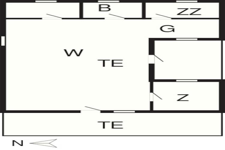 Vakantiehuisje in het schilderachtige Rodby - Plattegrond