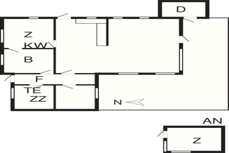 Meerzicht Verborgen schat -- By Traum Ferienwohnungen-Plattegrond