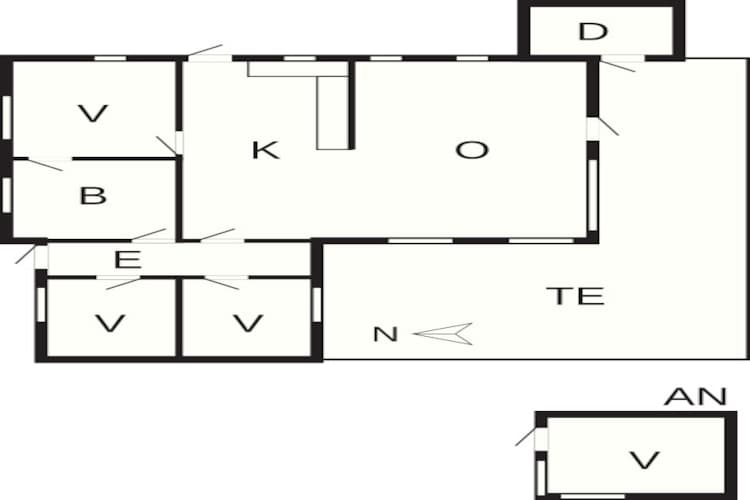 Meerzicht Verborgen schat -- By Traum Ferienwohnungen-Plattegrond