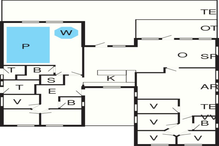 Luxe zwembad retraite in Blavand -- By Traum Ferienwohnungen-Plattegrond