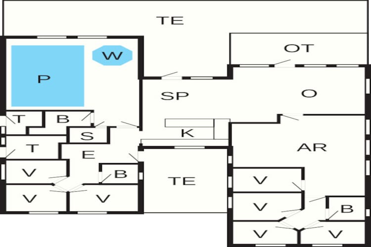 Luxe zwembad retraite in Blavand -- By Traum Ferienwohnungen-Plattegrond