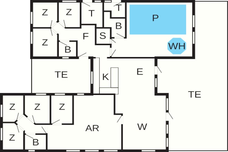 Luxe villa met zwembad -- By Traum Ferienwohnungen-Plattegrond