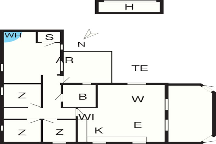 Luxe retraite in Lodbjerg -- By Traum Ferienwohnungen-Plattegrond