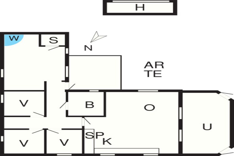 Luxe retraite in Lodbjerg -- By Traum Ferienwohnungen-Plattegrond