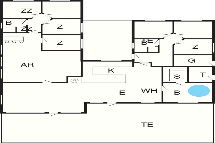 Luxe retraite in Blavand -- By Traum Ferienwohnungen-Plattegrond