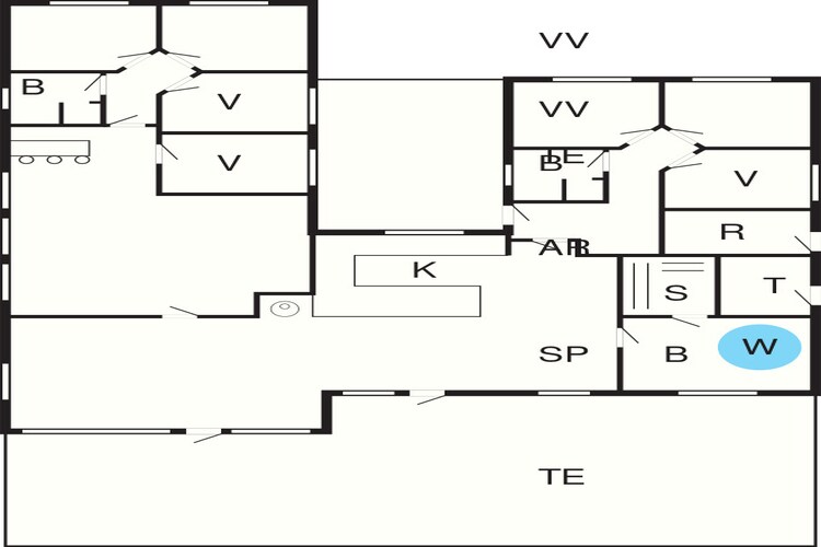 Luxe retraite in Blavand -- By Traum Ferienwohnungen-Plattegrond