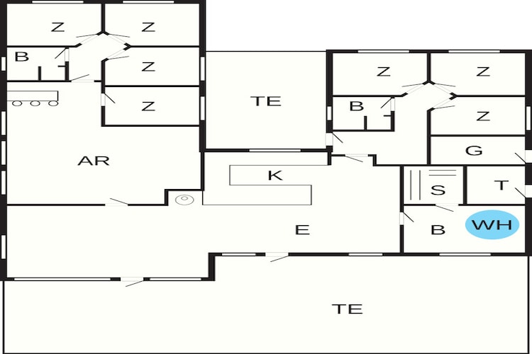 Luxe retraite in Blavand -- By Traum Ferienwohnungen-Plattegrond