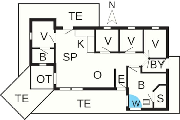 Modern Strandverblijf -- By Traum Ferienwohnungen-Plattegrond