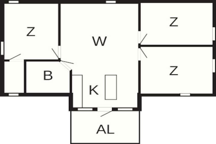 6 person holiday home in kode - Floor plan