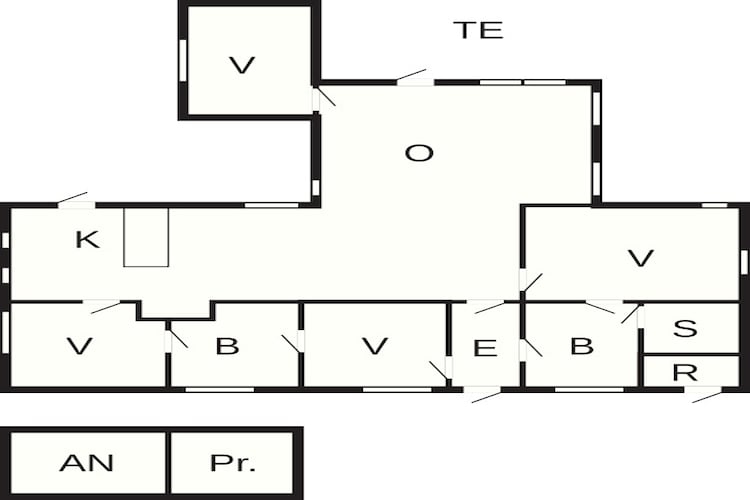 Vakantiehuis aan zee met sauna - Plattegrond
