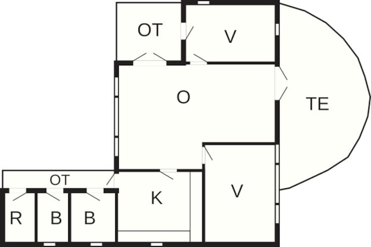 4 person holiday home in Bryrup-By Traum-Floor plan