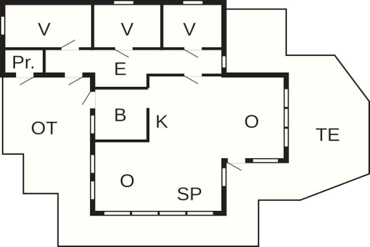 6 Personen Ferienhaus in Tengelfjord - Grundriss