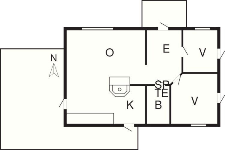 4 persoons vakantie huis in HENÅN-Plattegrond