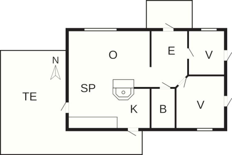 4 persoons vakantie huis in HENÅN-Plattegrond