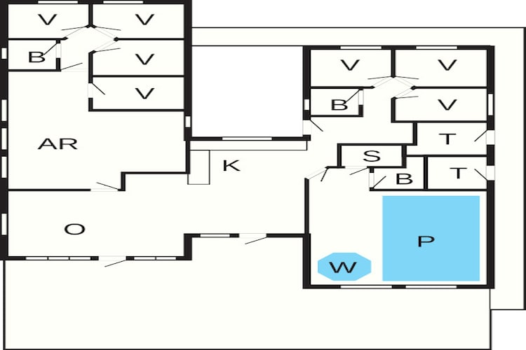 Luxe zwembad retraite Udsholt -- By Traum Ferienwohnungen-Plattegrond
