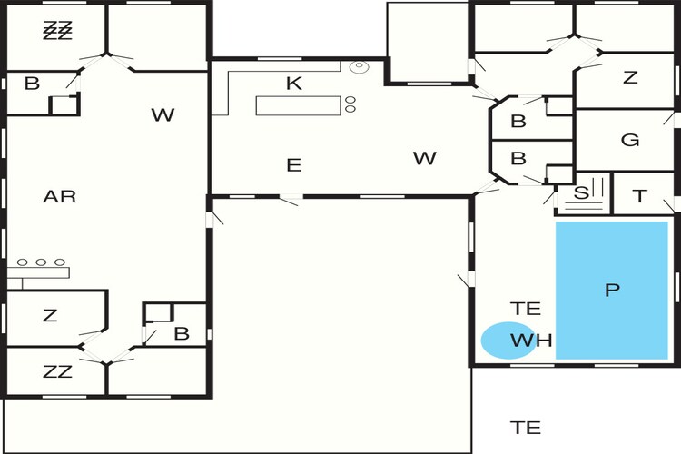 Luxe villa met zwembad -- By Traum Ferienwohnungen-Plattegrond