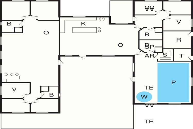 Luxe villa met zwembad -- By Traum Ferienwohnungen-Plattegrond