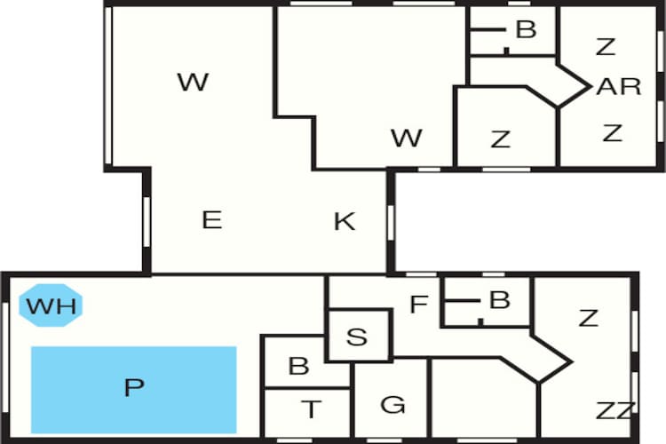 16 person holiday home in Blåvand-Floor plan