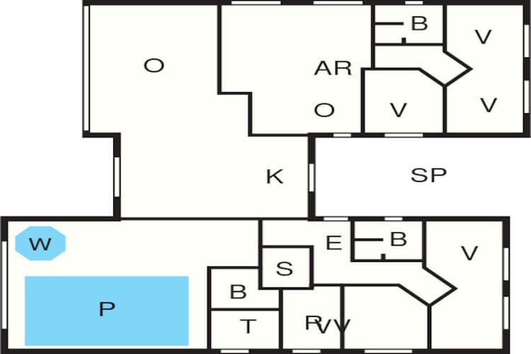 16 person holiday home in Blåvand-Floor plan