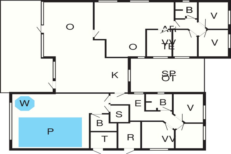 Luxe zwembad retraite in Blavand -- By Traum Ferienwohnungen-Plattegrond
