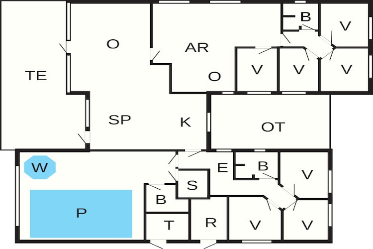 Luxe zwembad retraite in Blavand -- By Traum Ferienwohnungen-Plattegrond