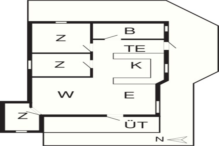Licht strandhuis toevluchtsoord -- By Traum Ferienwohnungen-Plattegrond