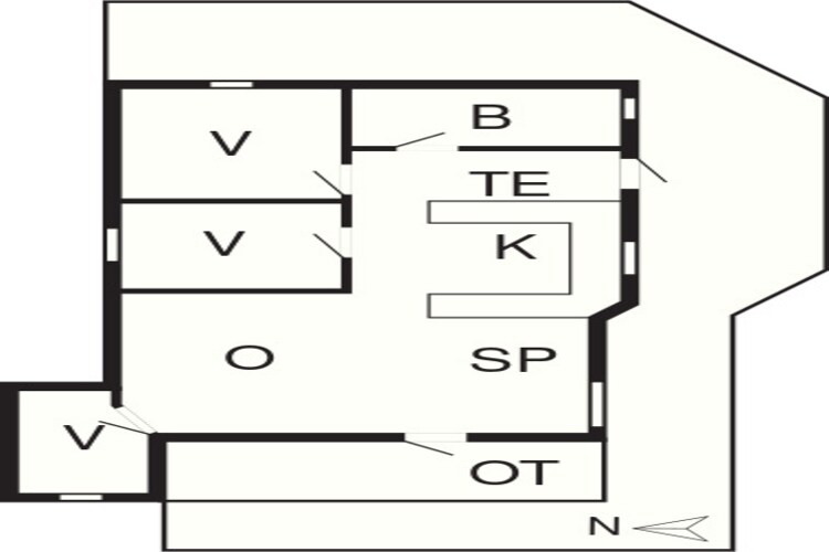 Licht strandhuis toevluchtsoord -- By Traum Ferienwohnungen-Plattegrond
