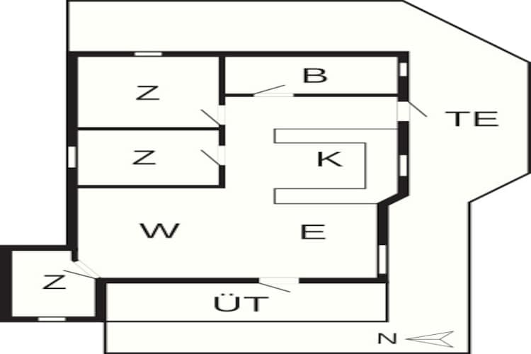 Licht strandhuis toevluchtsoord -- By Traum Ferienwohnungen-Plattegrond