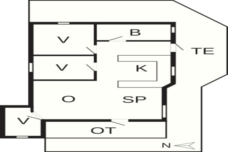 Licht strandhuis toevluchtsoord -- By Traum Ferienwohnungen-Plattegrond