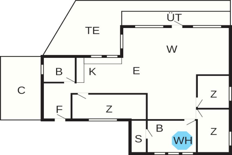 Vakantiehuis in de buurt van Bork Harbor - Plattegrond