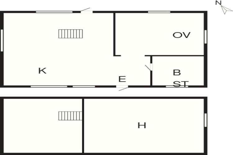 Maison de vacances pour 4 a STENHAMRA-Plan d'étage